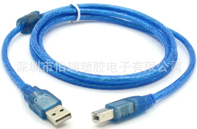 Высокого качества стандарт USB 2 0 принт линии прозрачный синий Универсальный