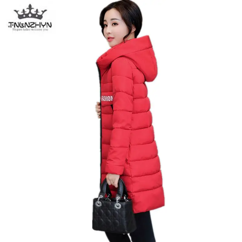 

Hot style Women Winter Down Jacket 2019Hooded Large size Warm Cotton Jacket Coat Casual Thicken Medium long Women Coat Jackets