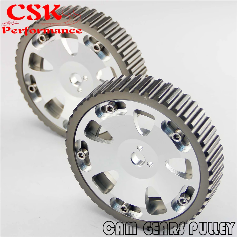 2 шт. кулачковый шкив комплект подходит для Mitsubishi Lancer EVO 1 9 ECLIPSE DSM 4G63 SILVER|cam gears|pulley