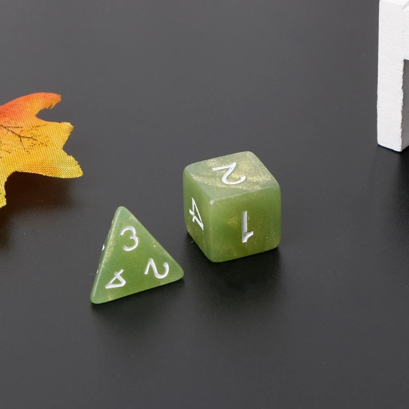 7 шт. мерцание многогранные кубики для Дракон Pathfinder D20 D12 2xD10 D8 D6 D4