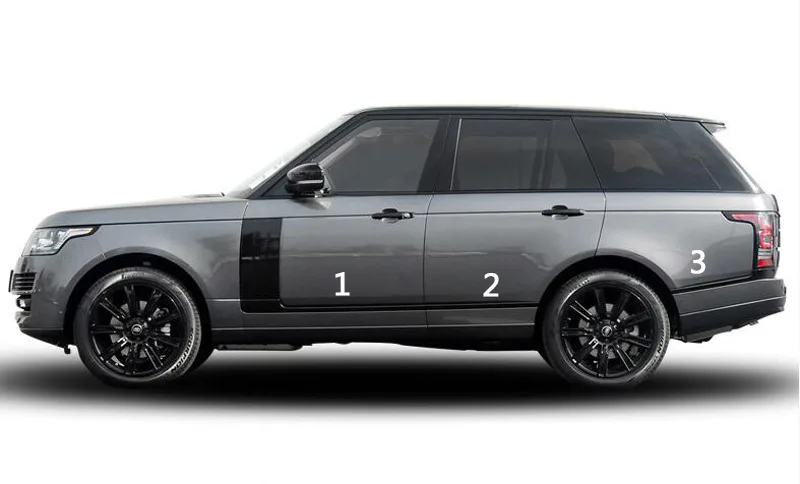 База и длинная колесная база запасные части для Landrover Range Rover Vogue LR405 14-18 ABS блестящая черная боковая декоративная полоска отделка