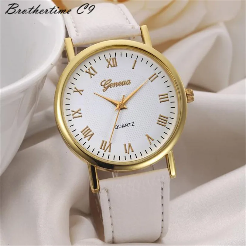 Часы наручные мужские/женские кварцевые в стиле унисекс с римскими цифрами |