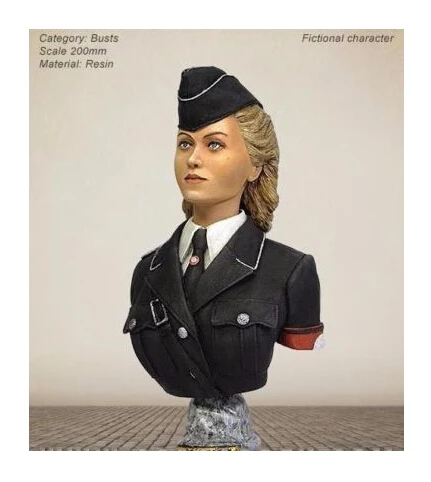 Нецветный женский полицейский 1/9 лагерь женские охранники фигурки Набор из смолы