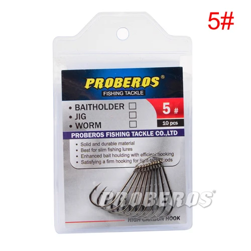 92247X 5 20 шт. Proberos брендовый рыболовный крючок 6#-6/0# рыболовный крючок BAITHOLDER черный цвет джиг Большой Крючок тройные Крючки - Цвет: 92247X 5