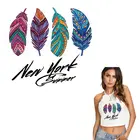 Нашивки с перьями для футболки, одежды, стикеры с изображением Нью-Йорка, летние нашивки с надписью А-уровня, Y-003