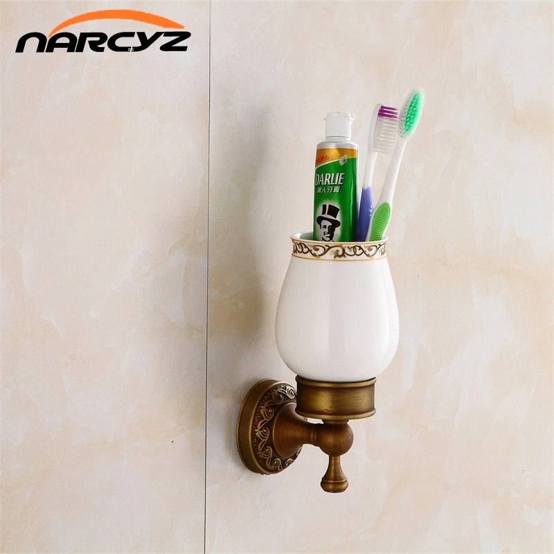 Держатели для чашек и стаканов античный латунный держатель зубных щеток