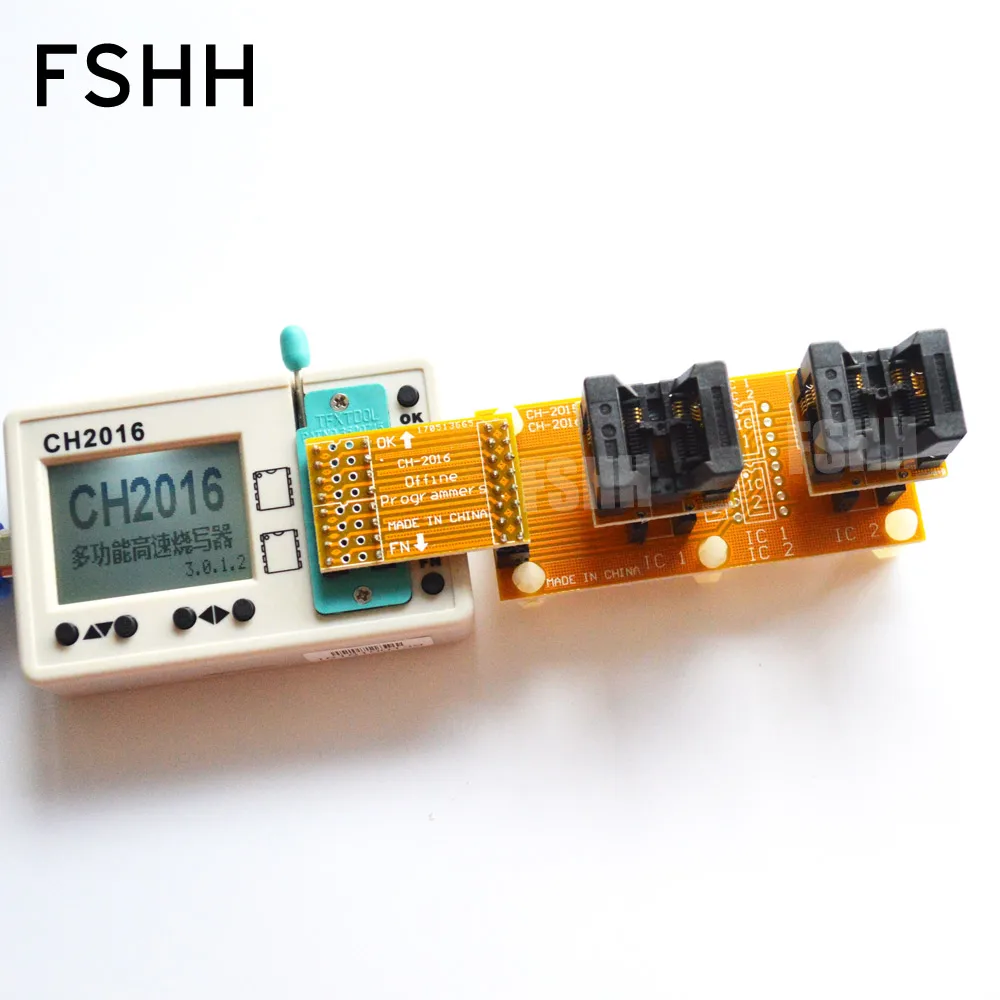 SPI FLASH программатор CH2016 многоавтономный + 170mil SSOP8 тестовая розетка 1 drag 2