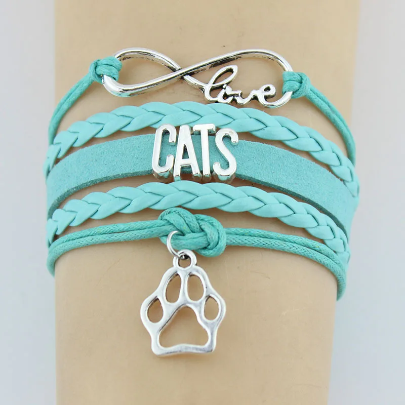 Браслет с принтом в виде кошки амулет лапа 10 шт./лот | Украшения и аксессуары