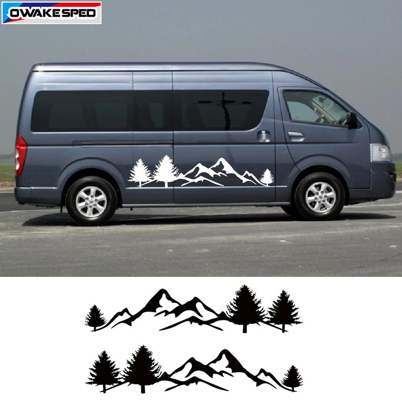 Наклейка для автомобиля с изображением горного дерева RV автомобильная наклейка