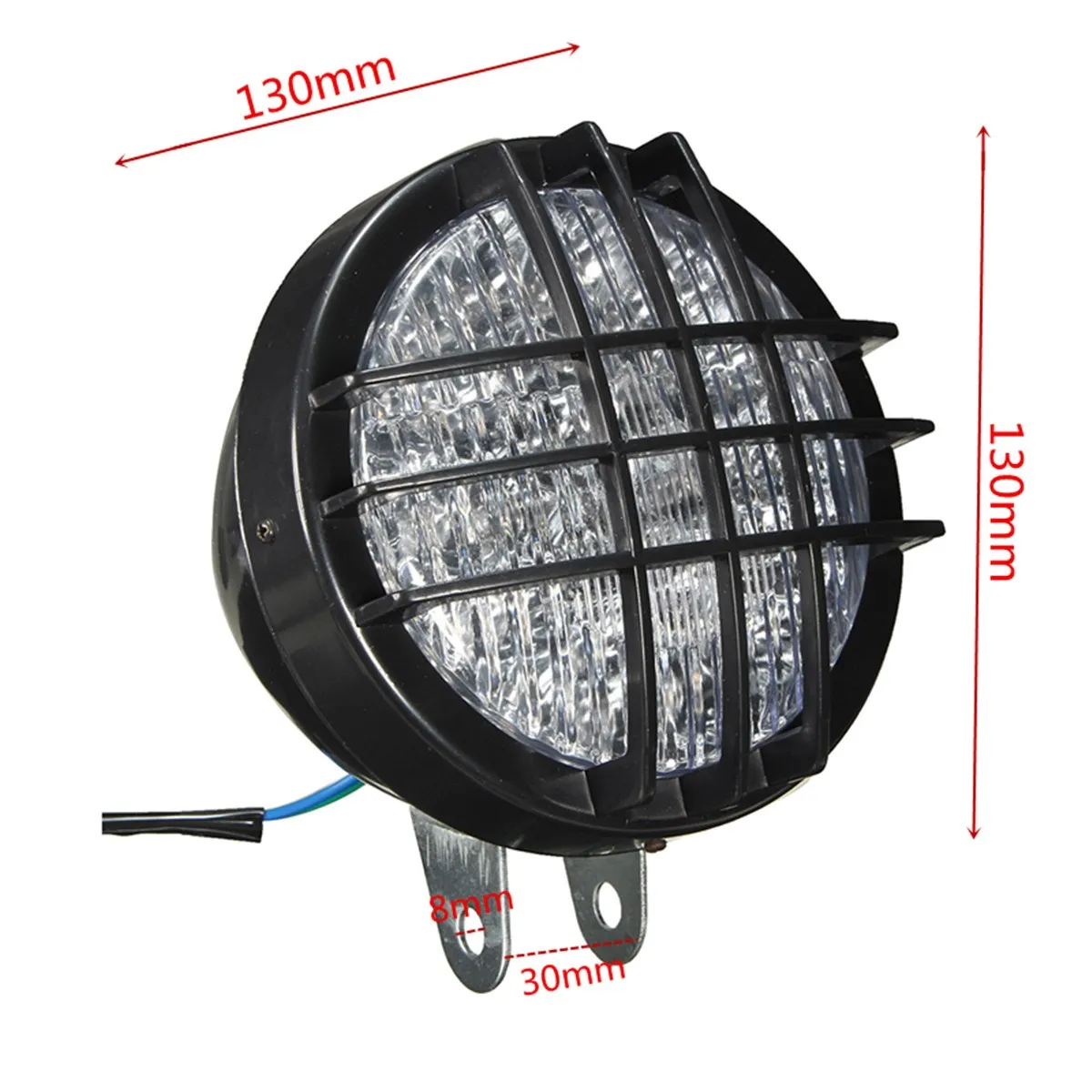 Черная светодиодная фара для мотоцикла 5 дюймов сетка гриля измельчителя