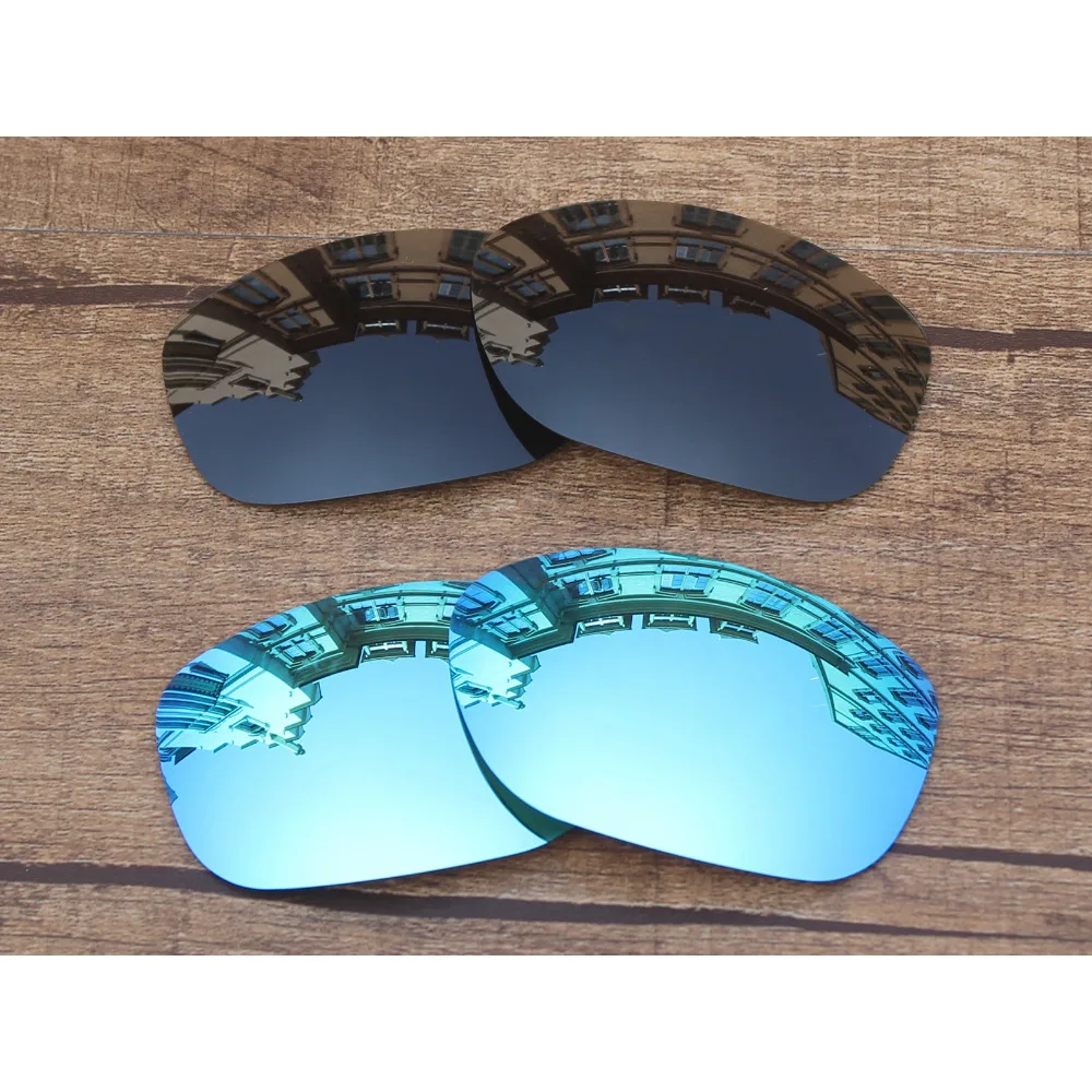 

Vonxyz 2 Pairs Stealth Black & Ice Mirror Polycarbonate Replacement Lenses for-Oakley Pit Bull Frame