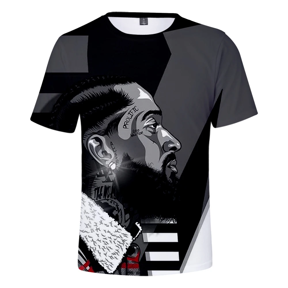 2019 мода новый принт США Рэппер нипси hussle 3D Футболка Мужская Женская Harajuku