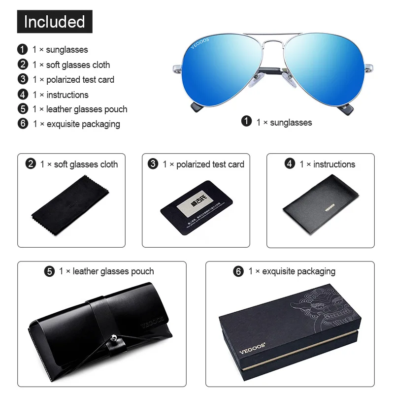 Мужские солнцезащитные очки - авиатор | Аксессуары для одежды