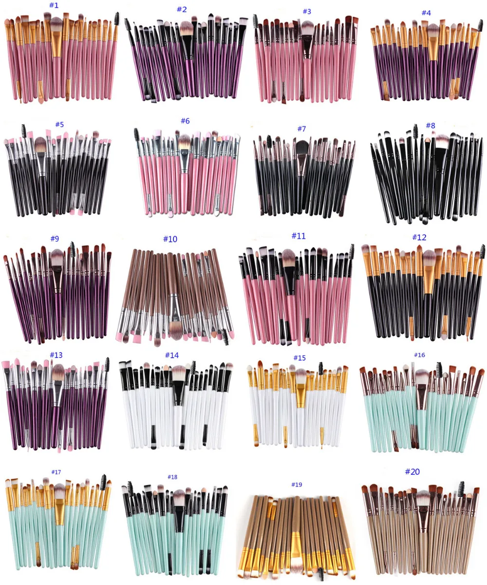 Профессиональные кисти для макияжа 20 шт./компл. 22 цвета|makeup brush set|brush setmake up brushes 20pcs