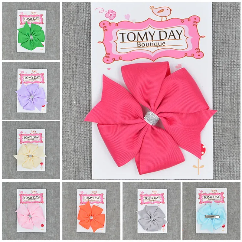 Заколка для волос из бутика девочек ленты с бантиками серебристые