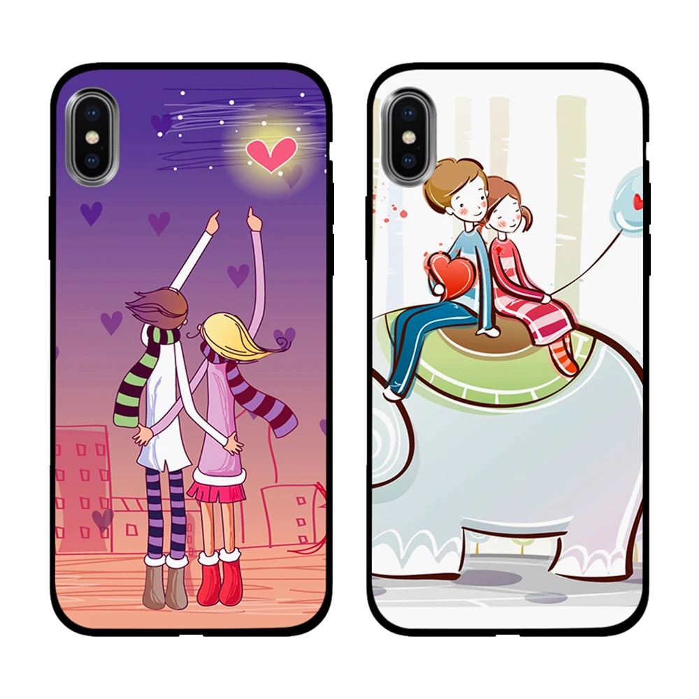 Мягкий чехол из ТПУ с рисунком на День святого Валентина для Apple iPhone 6 6S 7 8 Plus 5 5S SE X