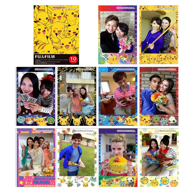 Fujifilm Instax Mini Pokemon Instant 50 пленка для Fuji 7s 8 + 9 25 50s 70 90 300 SP 1 2 принтера|instax mini|fujifilm instax