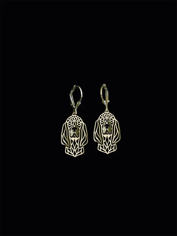 

New Unique Romantic Gold Silver Color Black and Tan Coonhound Drop Earrings Wholesale Animal Earrings For Women Girl Aros