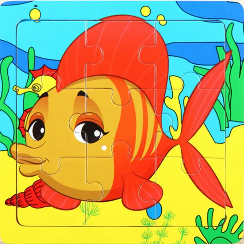 MP371 3D деревянные головоломки, игрушки для детей, Мультяшные пазлы с животными, Детские Игрушки для раннего развития, милые детские деревянные 3d пазлы, игрушки - Цвет: MP371
