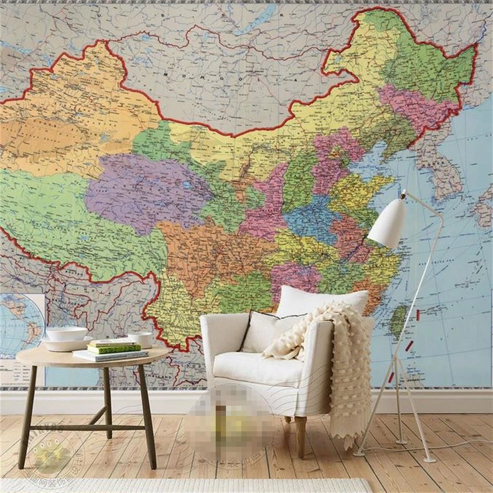 

Пользовательские 3d фото обои настенная гостиная английский стиль китайская карта картина ТВ фон Настенная Наклейка обои для стен 3d