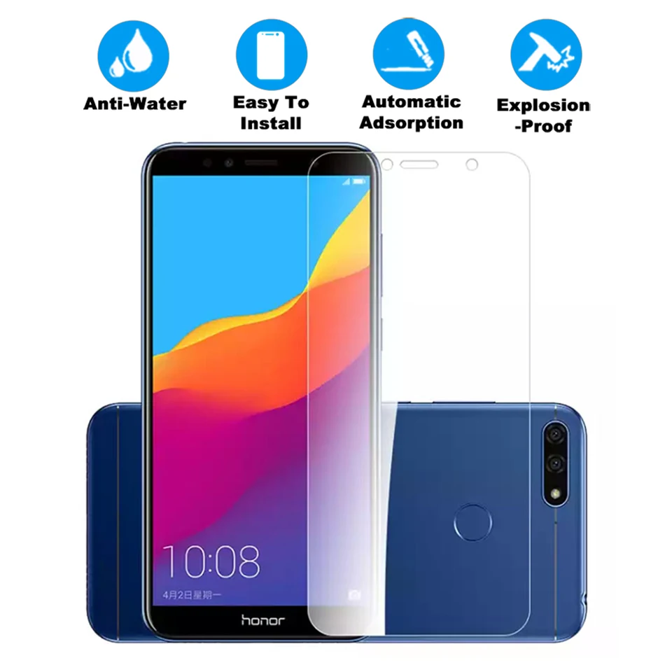 Glass honor 7a pro 7c glass on the for huawei 7x x7 7s s7 screen protector c7 a7 7 a x c s film honor7x huavei protect |