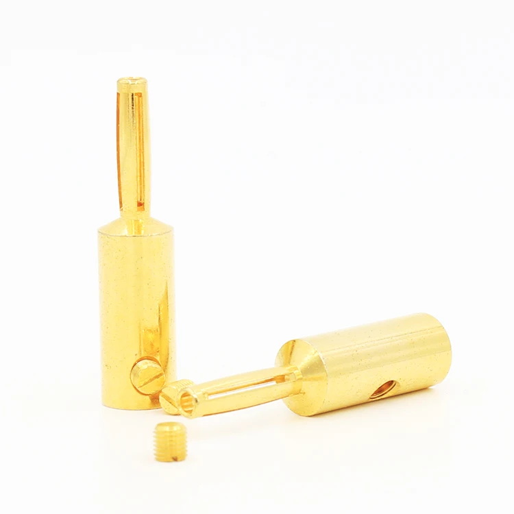VB421G 24K позолоченный Акустический кабель разъем типа банан 8 шт.|speaker cable plug|plug goldplug