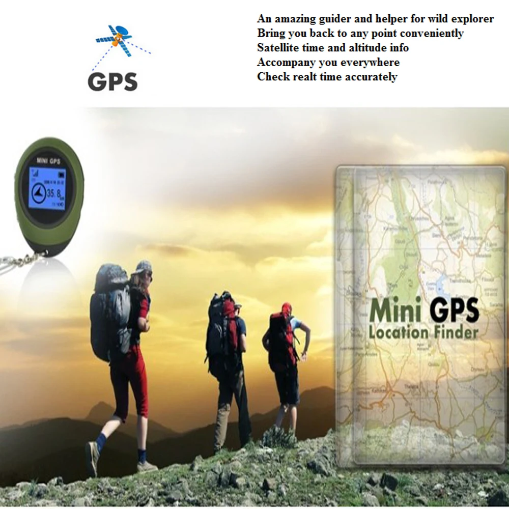 Podofo мини GPS трекер устройство слежения спутниковые ловли путешествия портативный брелок gps локатор Pathfinding открытый ручной GPS