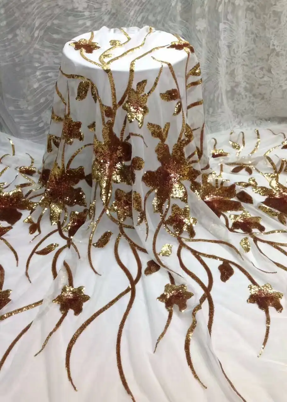 2017 Новый дизайн Сетчатое кружево с блестками африканская Тюлевая сетка черного