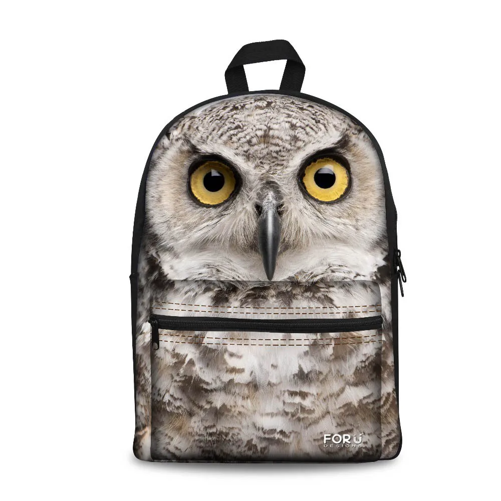 Парусиновые школьные мужские рюкзаки с 3D принтом животных Мужской Дорожный