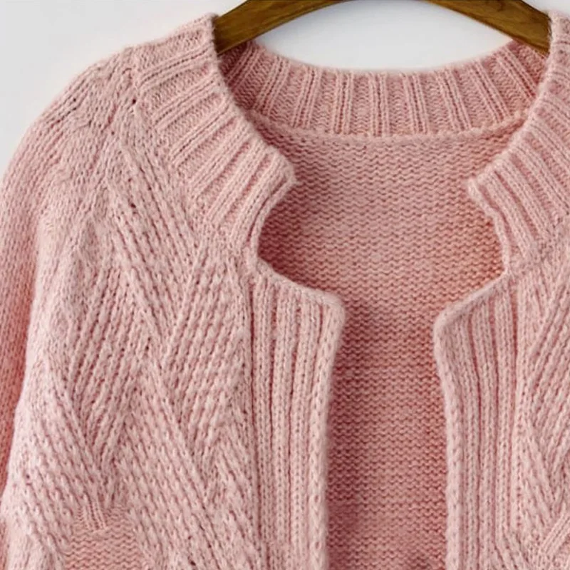 JOGTUME Pink Knitted Cardigan Sweater 2017 Autumn Winter Womens Fat Loose Long Sleeve Fashion Female Coat Plus Size 5XL |