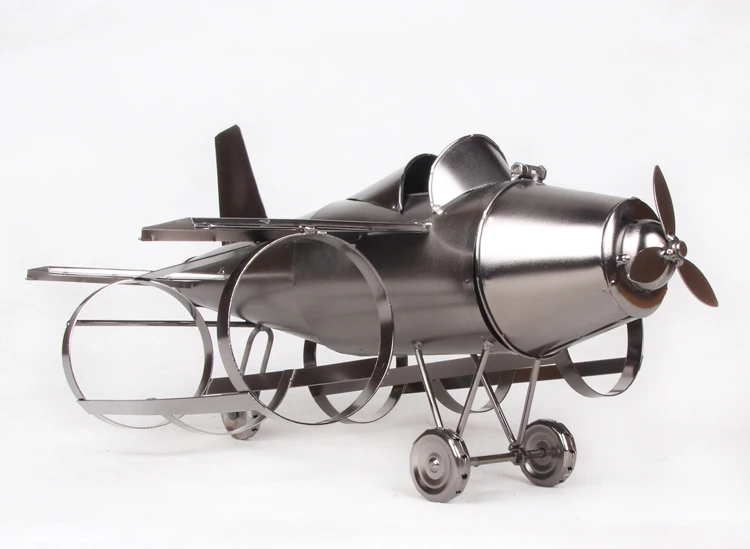 Креативная ручная работа железная модель самолета держатель бутылки вина