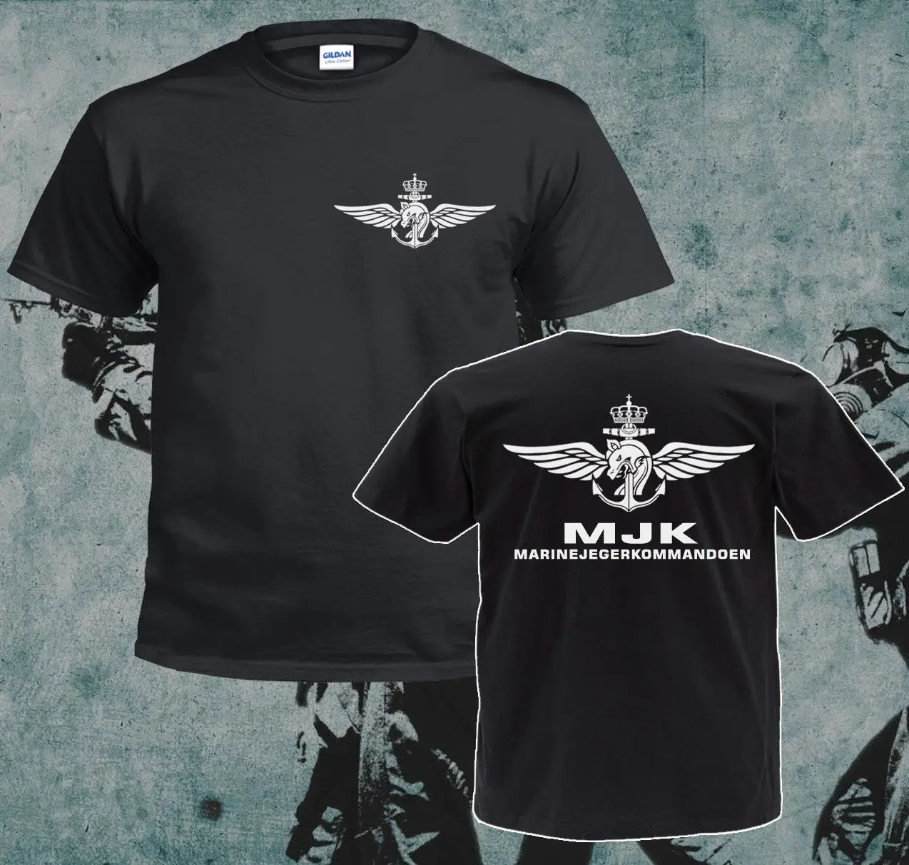 

2019 Summer Fashion Hot Sale Men O-Neck T Shirt Inspired Norwegian Norway MJK Marine JegerKommandoe Design T Shirt