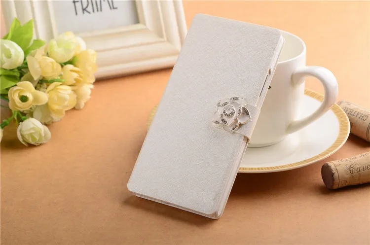 Silver JZ camellia Роскошный чехол с магнитным зеркалом для Prestigio Wize Q3, откидной Чехол из искусственной кожи, чехол с подставкой для телефона, чехол s для Prestigio Wize Q3 4,95 дюйма - Цвет: Silver JZ camellia