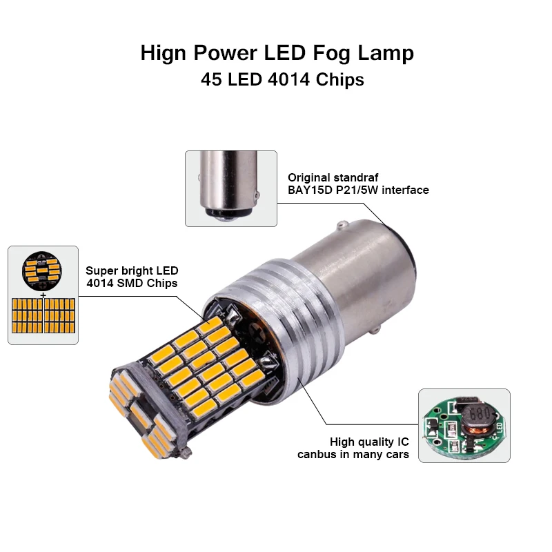 1 шт. Автомобильные светодиодные лампы T15 T20 1156 BA15S P21W W16W 45SMD 4014|lamp white|lamp lamplamp led 4014 |
