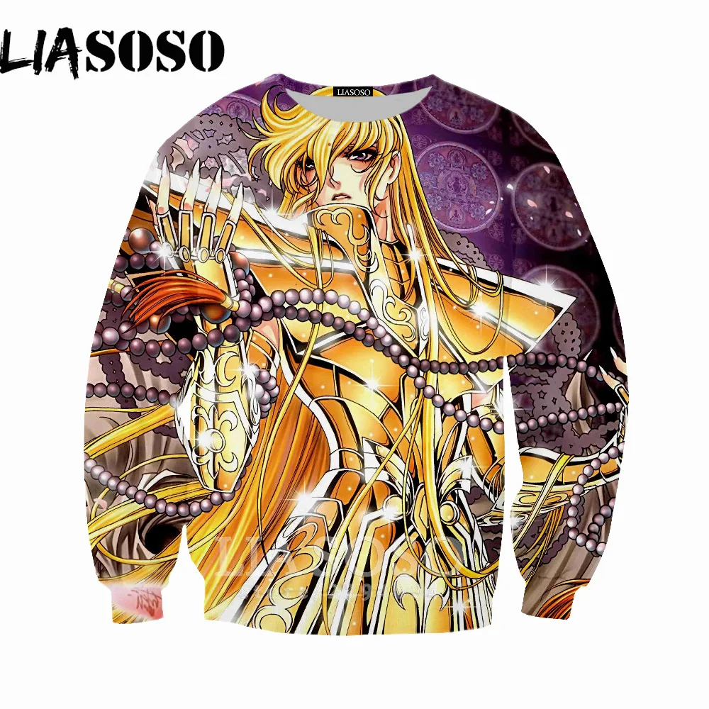 LIASOSO эпизод zero Сага Золото Saint Seiya Толстовка Рыцари зодиака 3d printig с длинным