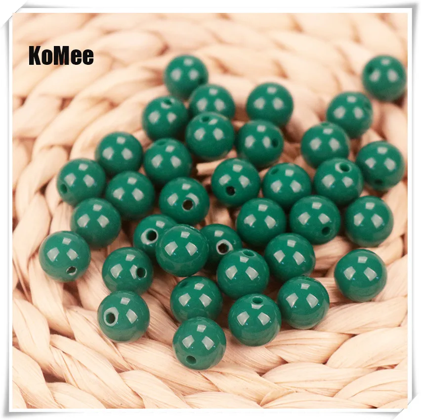 Новые модные акриловые массивные бусины 500 шт./лот 8 мм ярко розового цвета