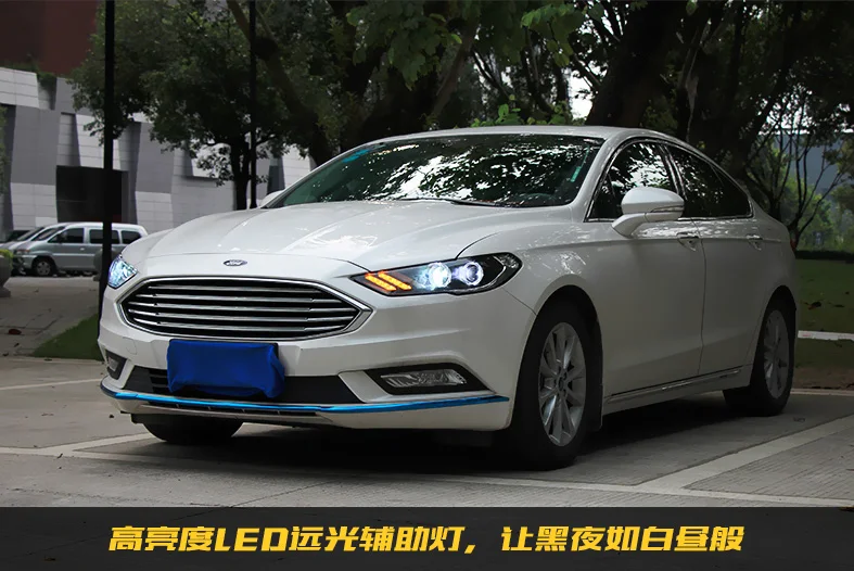 D-YL Автомобиль Стайлинг для Mondeo фары Fusion светодиодный фары оригинальные DRL Биксеноновые линзы Высокая Низкая головка луча лампа