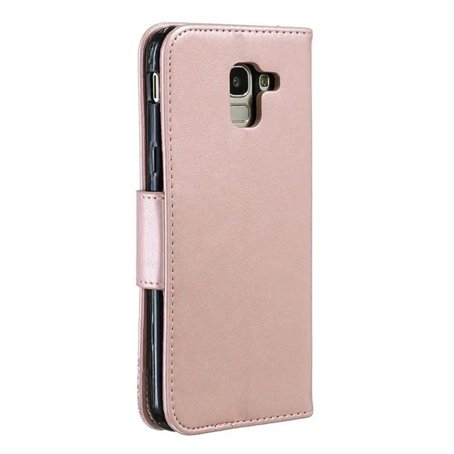 Флип кейс из искусственной кожи для Samsung Galaxy J6 Plus чехол телефона 2018 J610F J610 SM