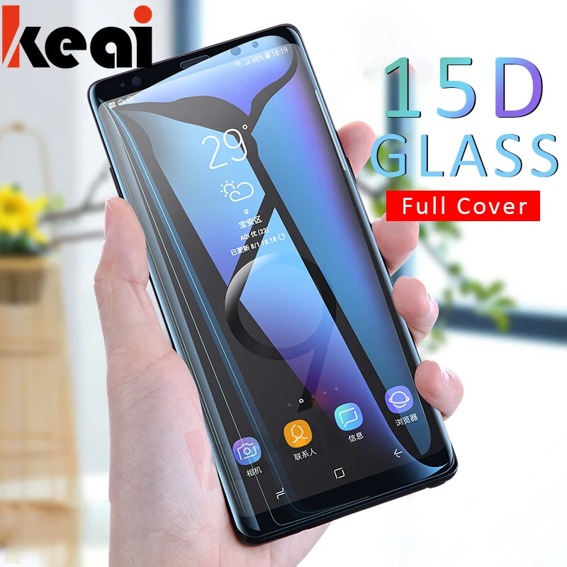 15D изогнутое закаленное стекло для Samsung Galaxy S9 S8 A6 A8 Plus 2018 9D Защитная пленка экрана A7