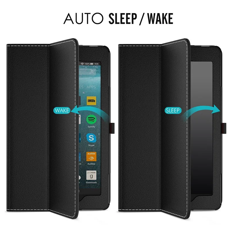 Складной кожаный чехол CucKooDo для Amazon Kindle Fire 7 2017|cover for kindle|kindle case coverkindle fire cover |