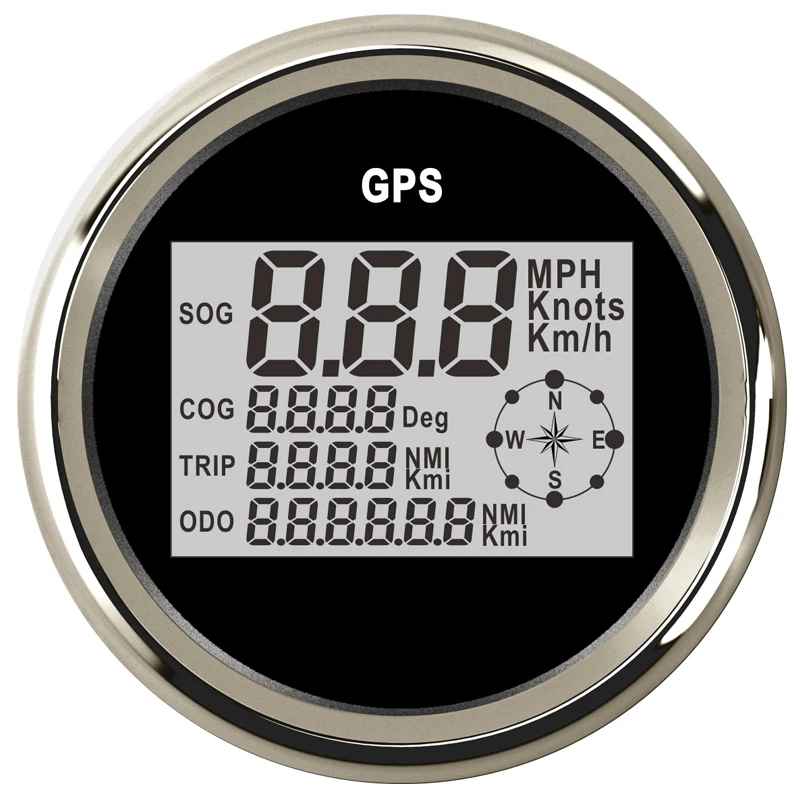 85 мм Цифровой Автомобильный спидометр GPS для лодки одометр скорость датчик 0-999 узел kmh mph для Авто Грузовик Лодка мотоцикл 12 в 24 В