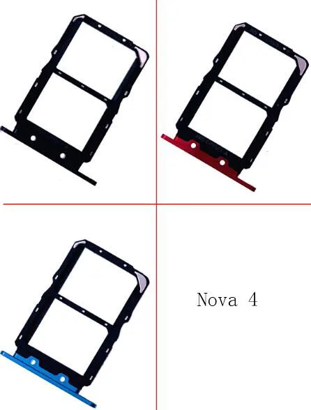For huawei Nova 4 Micro Sim Card Holder Slot Tray Replacement Adapters Parts | Mobile Phone Housings &amp Frames