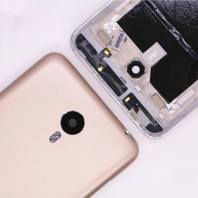new battery back cover for meizu m1 metal version 5 5 housing door case with side power volume switch key buttons free global shipping