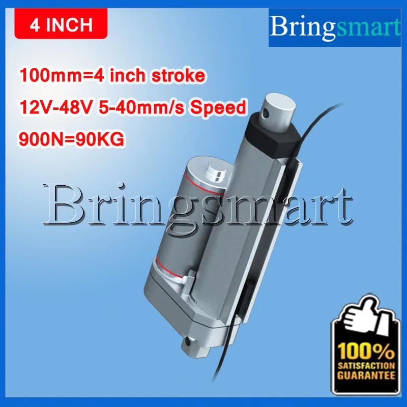 Bringsmart TGA X ручной регулируемый ход 100 мм 4 дюймовый линейный привод 12 в 48 двигатель