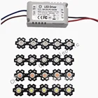 1 шт. 6-10x3 Вт 600 мА светодиод без водонепроницаемого драйвера + 10 шт. светодиодов 3 Вт красныйзеленыйсинийХолодный БелыйКоролевский синий660-нм