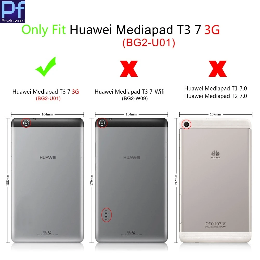 Защитная пленка для экрана Huawei MediaPad 2 шт. BG2 U01 3g T3 7 3G 0 дюйма планшетный ПК|7 inch tablet