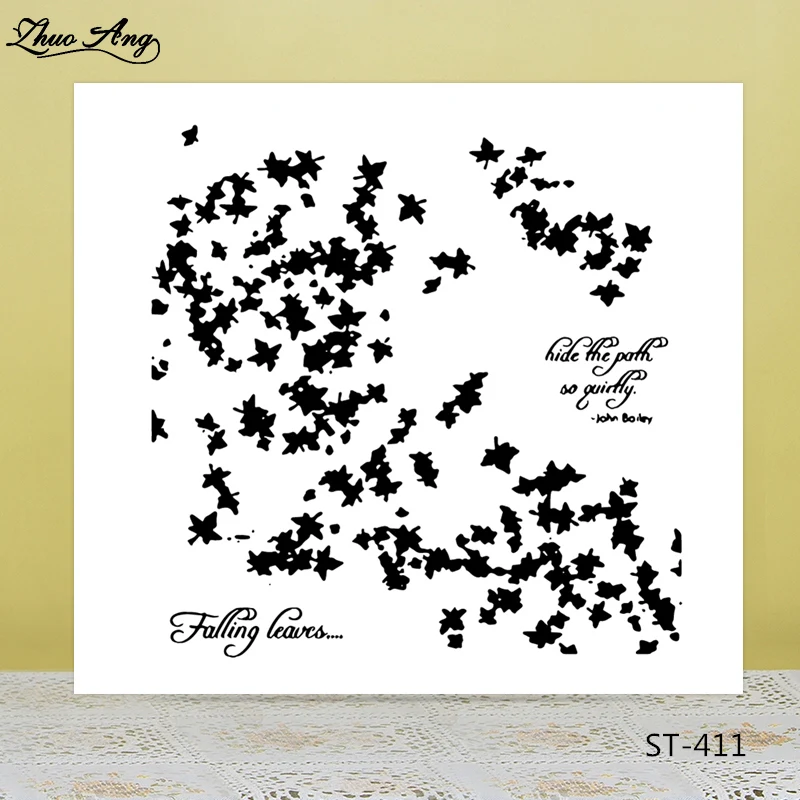 Falling Leaves Clear Silicone Stamp/Seal for DIY Scrapbooking/Photo Album Decorative Card Making Stamps /Seamless Stamp | Дом и сад
