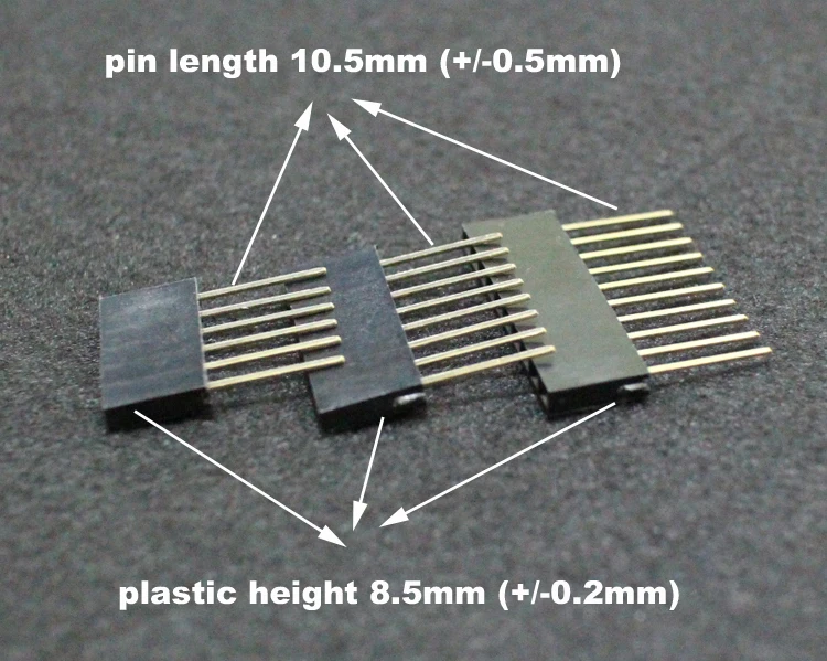 Hellotronic 20 шт./лот 8 5/0 0/10 5 мм 2 54 Шаг Штабелируемый заголовок 1x6 Pin для Arduino R3 |