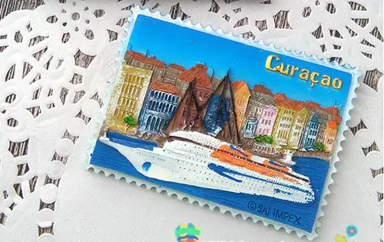 Дорожные резиновые наклейки на холодильник Curacao world | Дом и сад