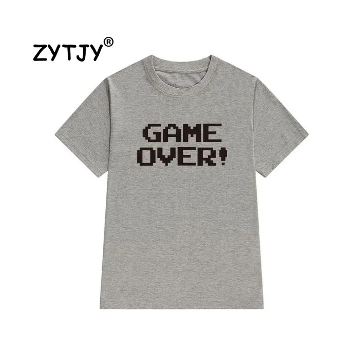 Футболка женская хлопковая с надписью game over|t shirt|women tshirtwomen tshirts cotton |